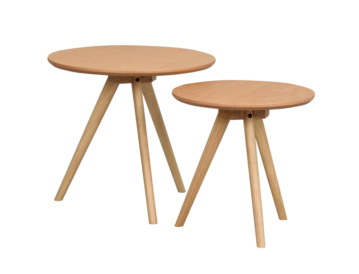 Yumi Nesting Tables – Natural Oak