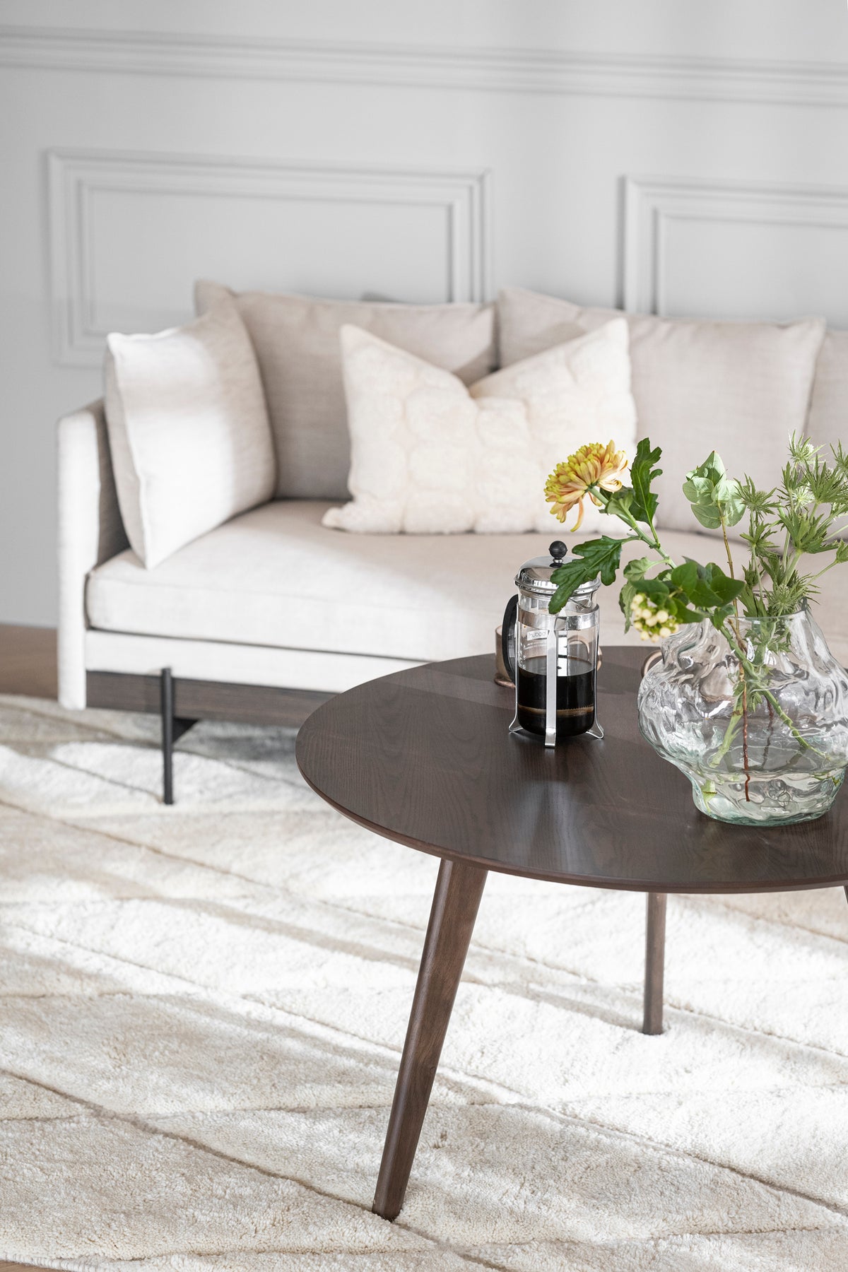 Yumi Round Coffee Table Ø90 cm – Brown Oak