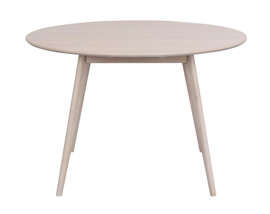 YUMI Round Table 115CM – Whitewashed Oak