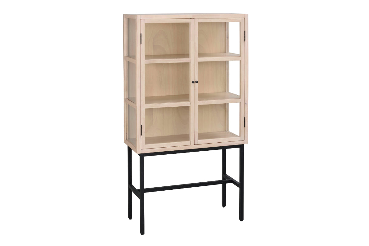 MARSHALLE Wood Glass Cabinet 85CM