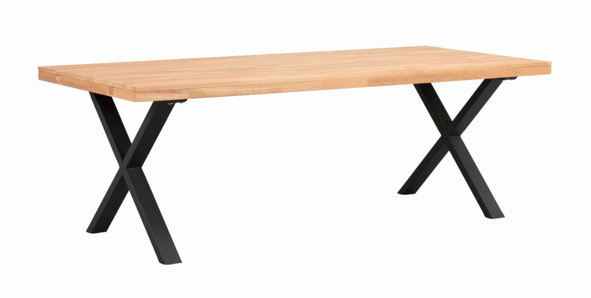 BROOKLYN X Legs Oak Dining Table 220/320CM