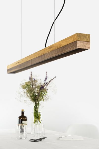 [C1o] Oak & Oak Wood Pendant 122CM