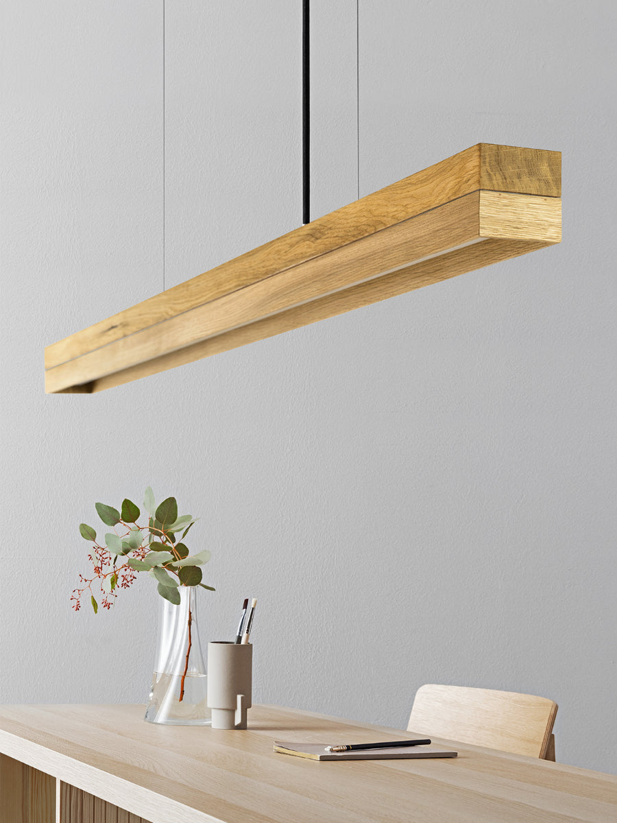 [C1o] Oak & Oak Wood Pendant 122CM