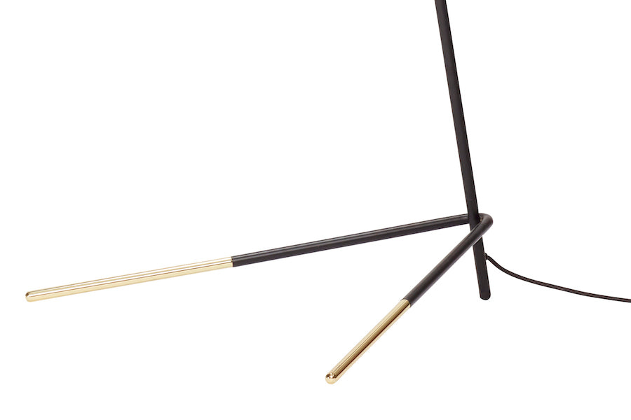 HÜBSCH BLACK/BRASS Floor Lamp 150CM, Hübsch- D40Studio