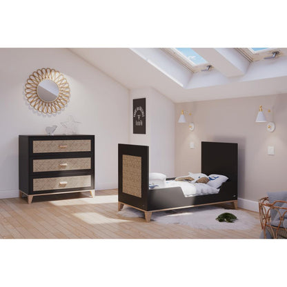 Nami Evolutive Bett Rattan 60 x 120 - Onyx