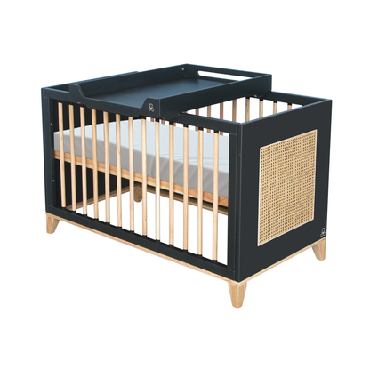 Nami Evolutive Bett Rattan 60 x 120 - Onyx