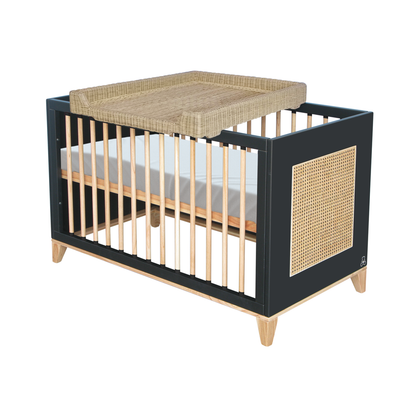 Nami Evolutive Bett Rattan 60 x 120 - Onyx