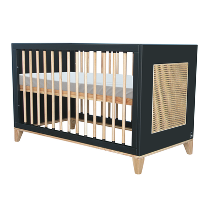 Nami Evolutive Bett Rattan 60 x 120 - Onyx