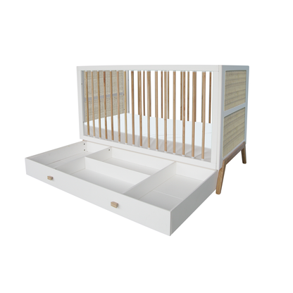 Marelia Multi-Evolutive Bett Rattan 70 x 140 - Neige