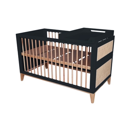 Nami Evolutive Bett Rattan 70 x 140 - Onyx