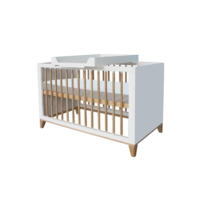 Cama evolutiva Naia ratán 60x120 - Neige