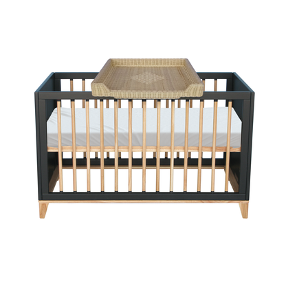 Nami Evolutive Bett Rattan 60 x 120 - Onyx