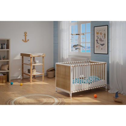 Nemo Evolutive Bett aus Rattan 60 x 120 - Neige