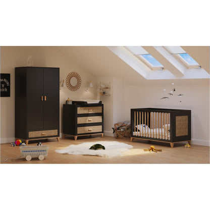 Nami Evolutive Bett Rattan 60 x 120 - Onyx