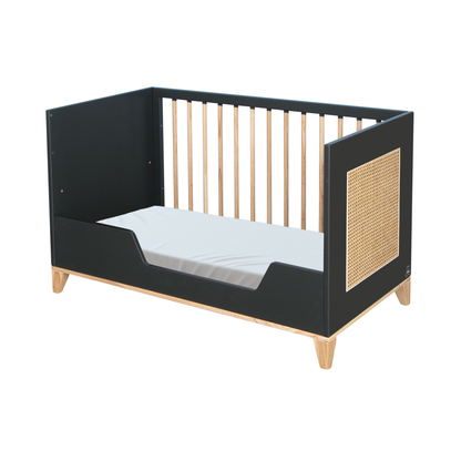 Nami Evolutive Bett Rattan 60 x 120 - Onyx
