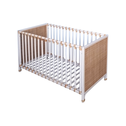Nemo Evolutive Bett aus Rattan 60 x 120 - Neige