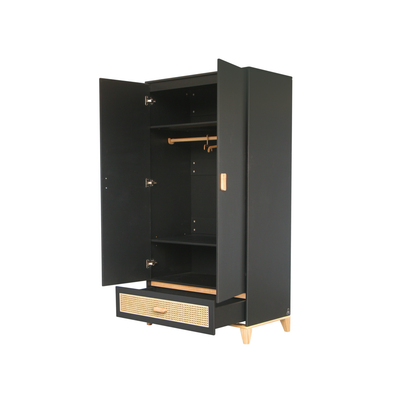 Nami Wardrobe Rattan - Onyx