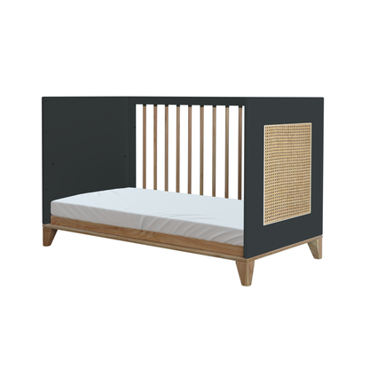 Nami Evolutive Bett Rattan 60 x 120 - Onyx
