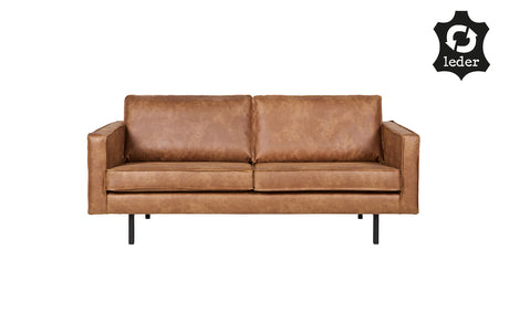 LOFT Cognac Leather Sofa 190CM, De Eekhoorn- D40Studio