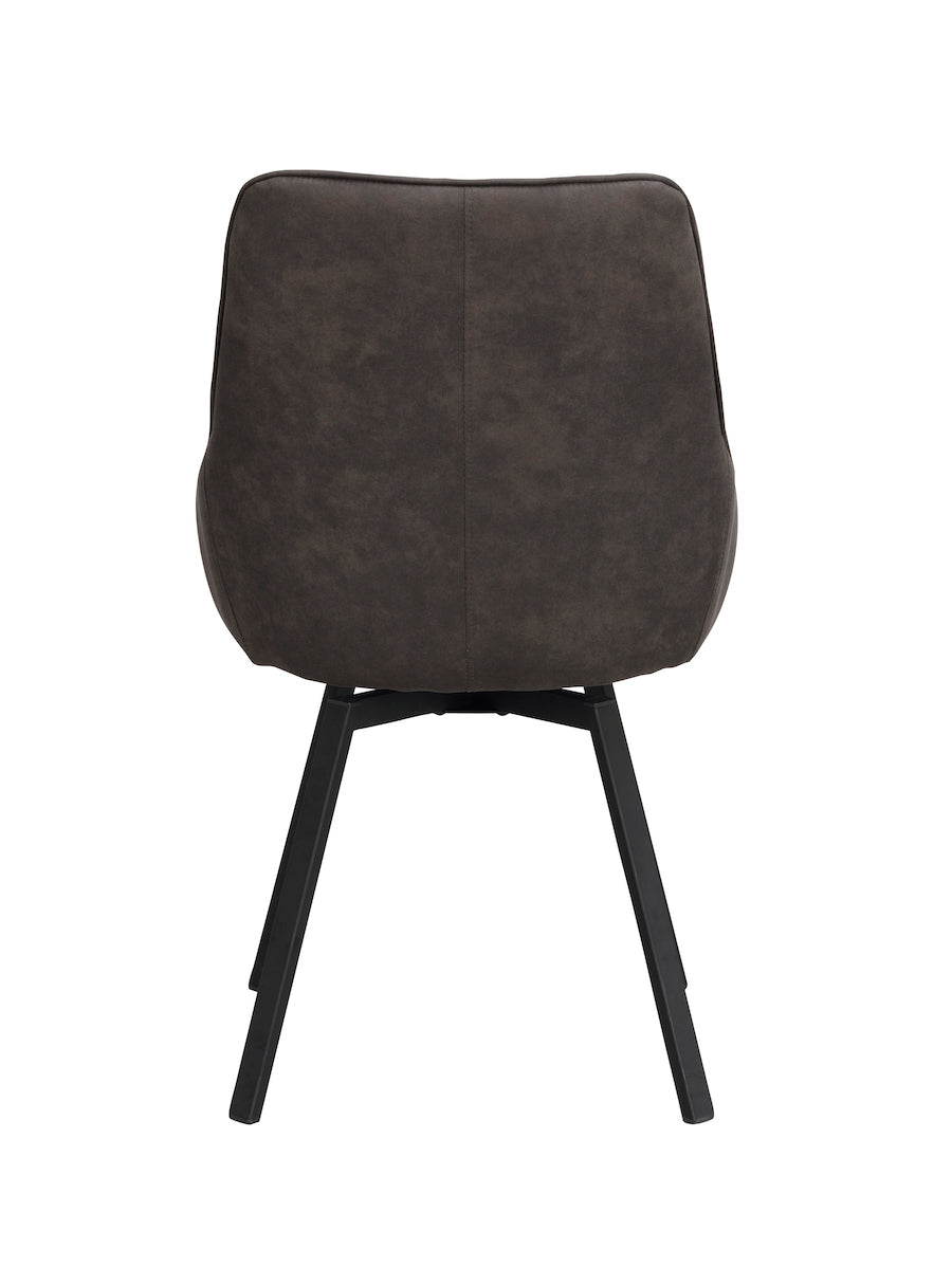 ALISON PU Leather Swivel Set of 2 Chairs