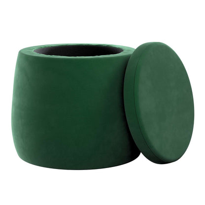Candy Jar pouf - ø40 - Posh Velvet - forest green