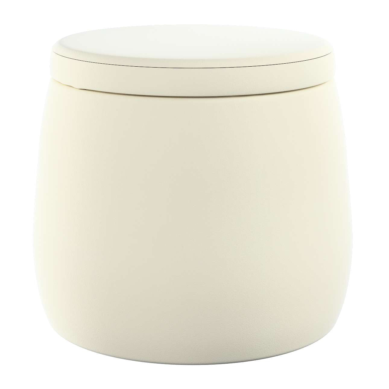 Candy Jar pouf - ø40 - Posh Velvet - creamy white