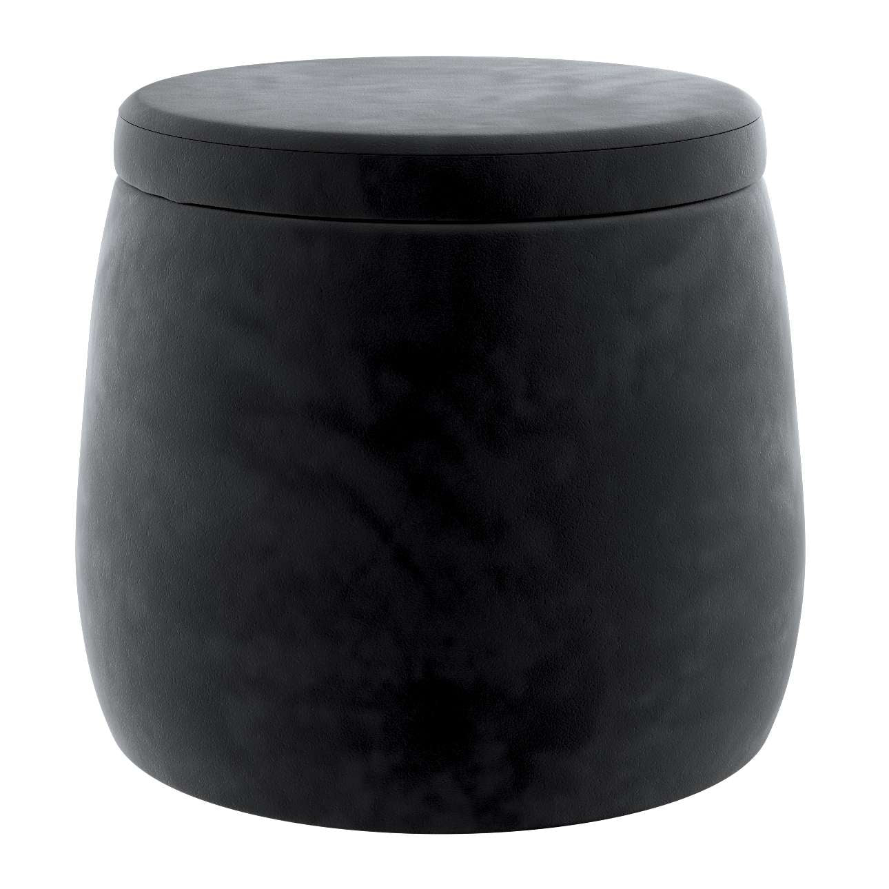 Candy Jar pouf - ø40 - Posh Velvet - black