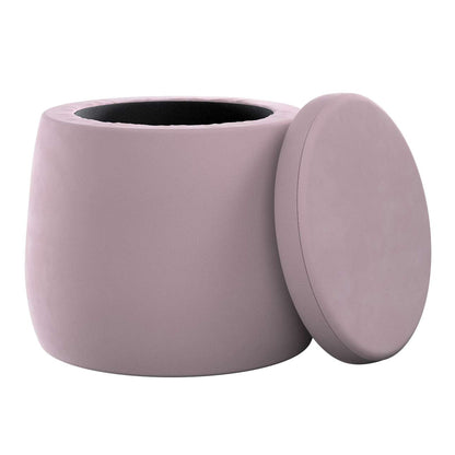 Candy Jar pouf - ø40 - Posh Velvet - dusty pink