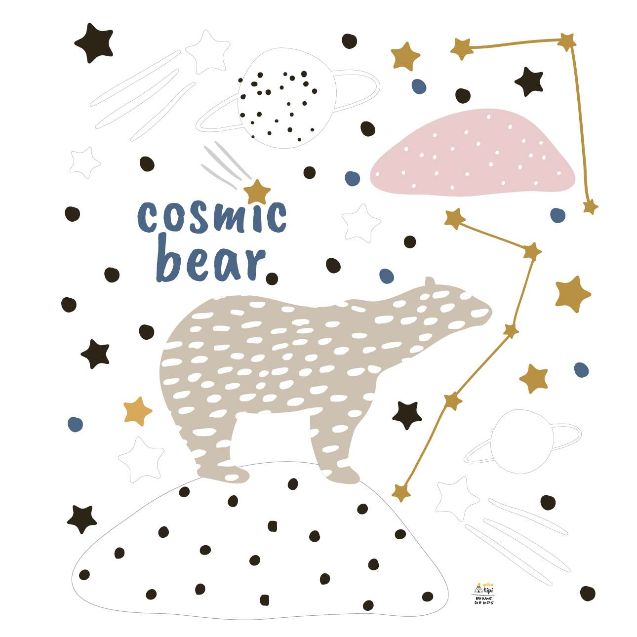 Cosmic Bear Sticker Set - 90 x 100 cm