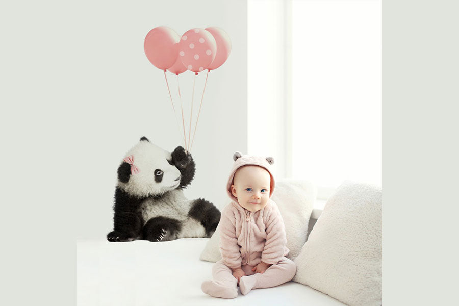 PANDA WITH BALLOONS Wall stickers
