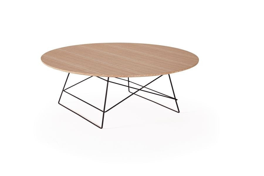 GRID OAK Round Large Coffee Table Ø 70, Innovation- D40Studio
