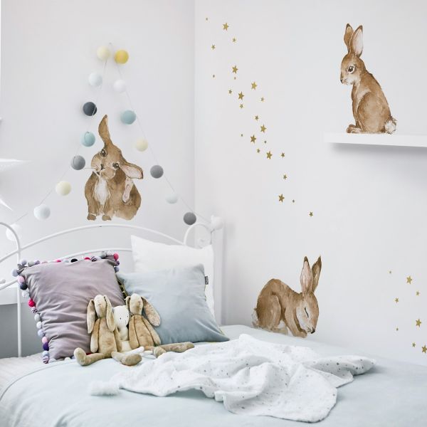 HAPPY Rabbits Wonderland Wall Sticker