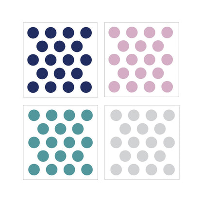 CONFETTI 1 Navy Blue Lily Tourquoise Wall Sticker