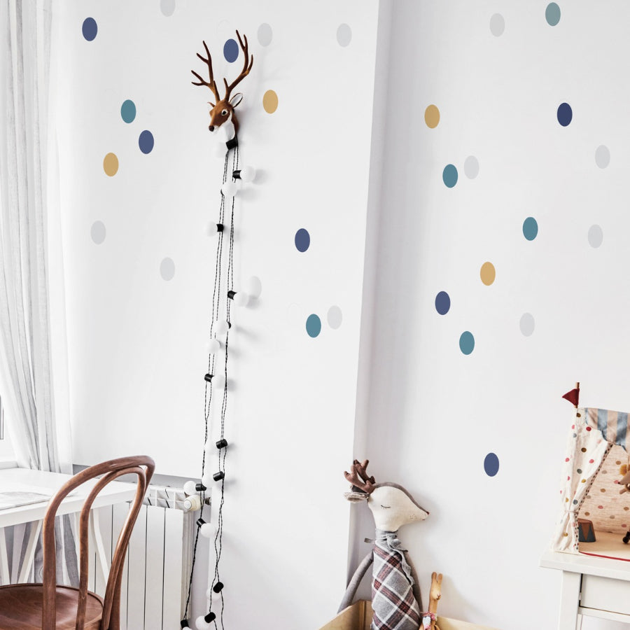 CONFETTI 5 Navy Blue Turquoise Wall Sticker