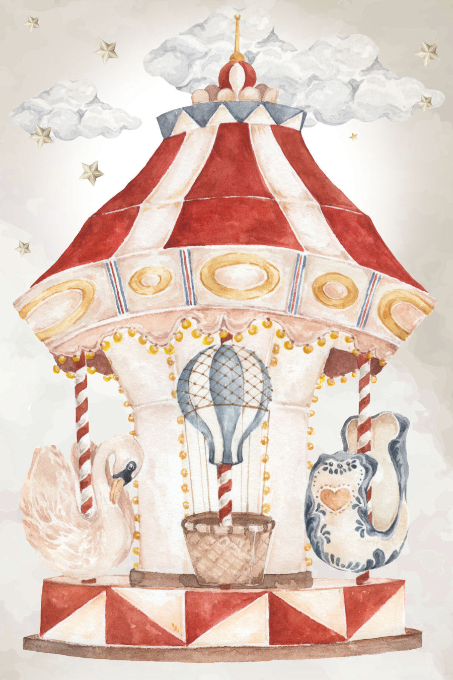 CAROUSEL Marry Go Round Wall Sticker