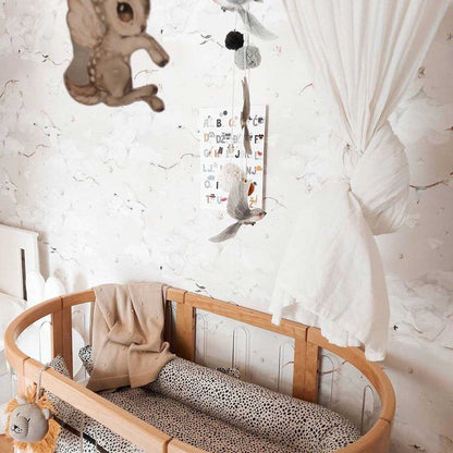 MAGIC Swans Beige Wallpaper 100x280CM