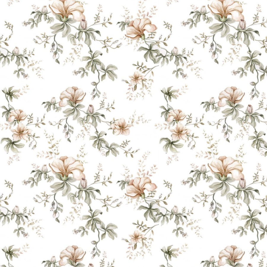 FLOWERS Of Wilderness White Wallpaper 50x280CM