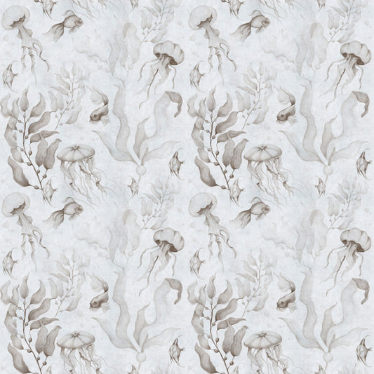 MAGIC Of The Ocean Creamy Vintage Small Wallpaper 50x280CM