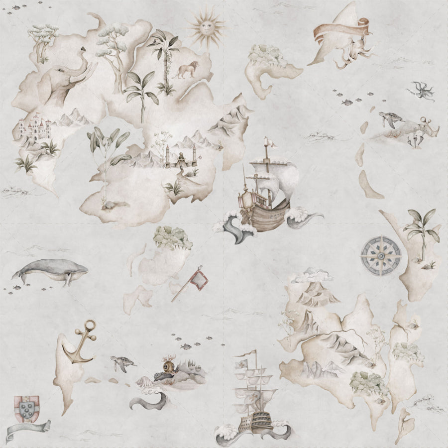 MAP Stories From The Sea Colour Wallpaper 100x280CM