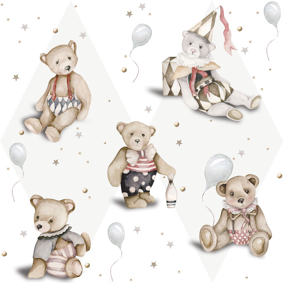TEDDY Bear French Wallpaper 100x280CM
