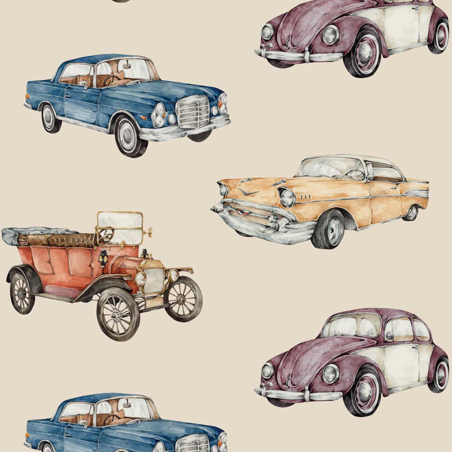 CARS Beige / Industrial Evolution Wallpaper