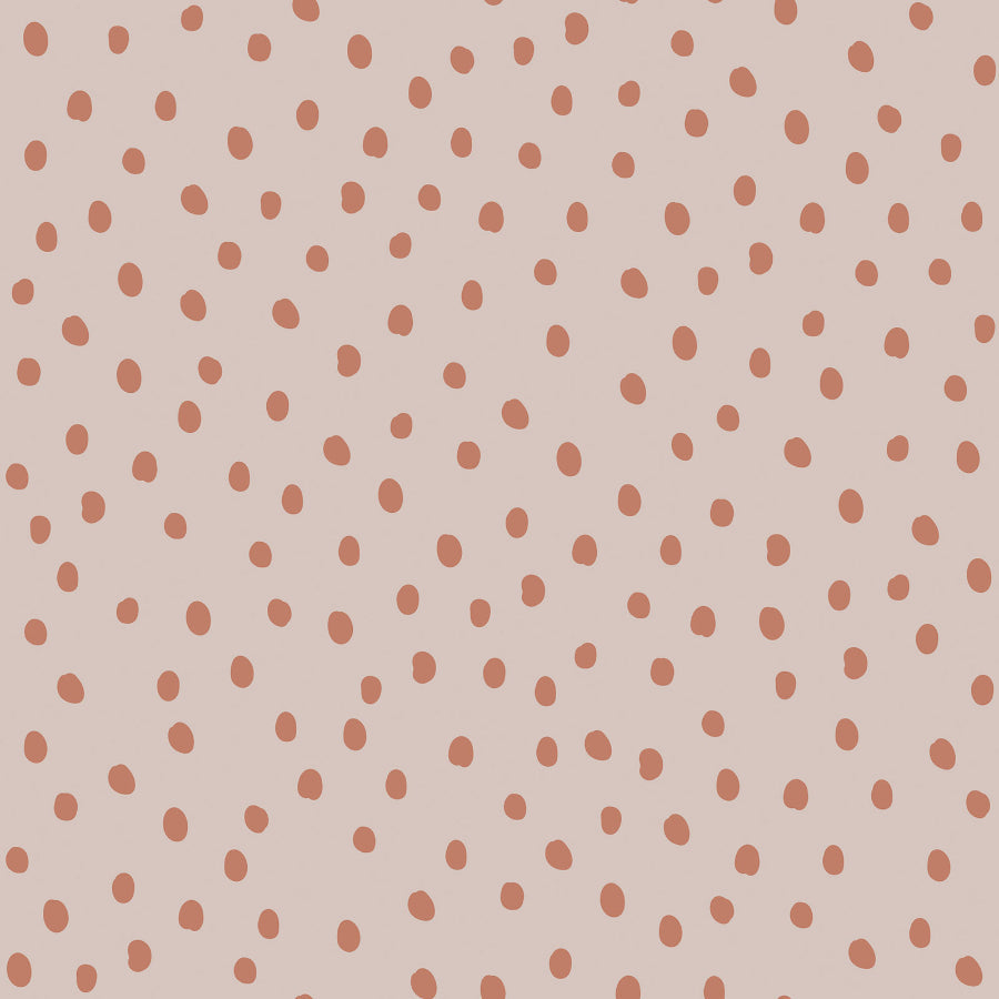 Irregular Dots on Powder Pink Brick Wallpaper 50x280CM