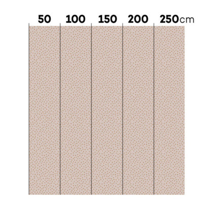 Tapete mit unregelmäßigen Punkten auf puderrosa Zimt, 50 x 280 CM