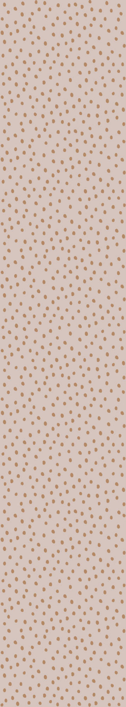 Tapete mit unregelmäßigen Punkten auf puderrosa Zimt, 50 x 280 CM