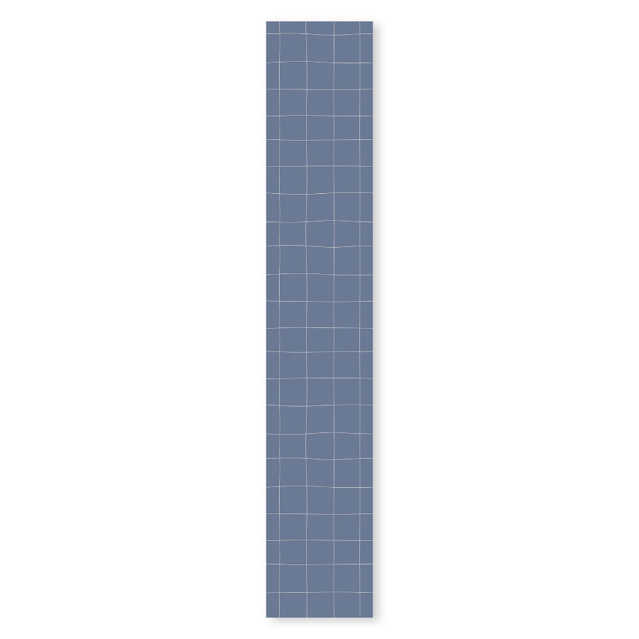 Irregular Check Pattern Blue Wallpaper 50x280CM