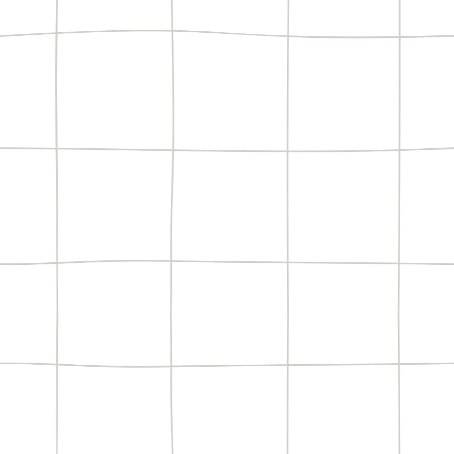 Irregular Check Pattern on White Wallpaper 50x280CM