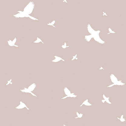 Birds on Powder Pink Wallpaper 50x280CM