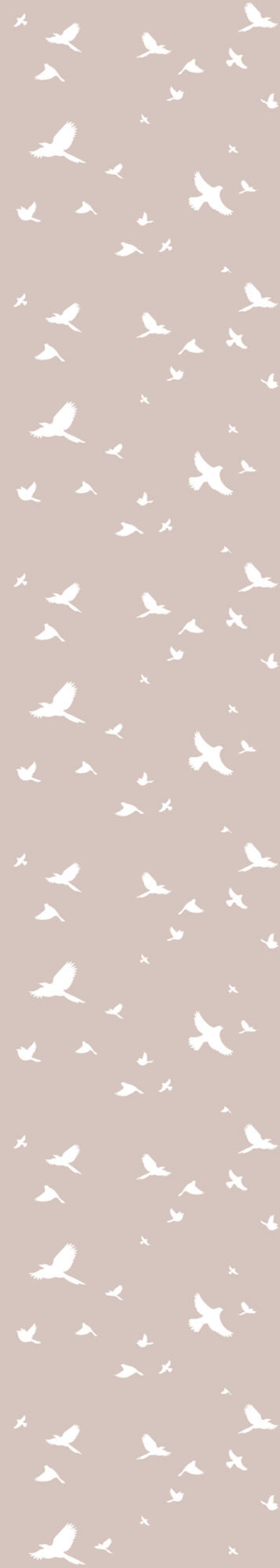 Birds on Powder Pink Wallpaper 50x280CM
