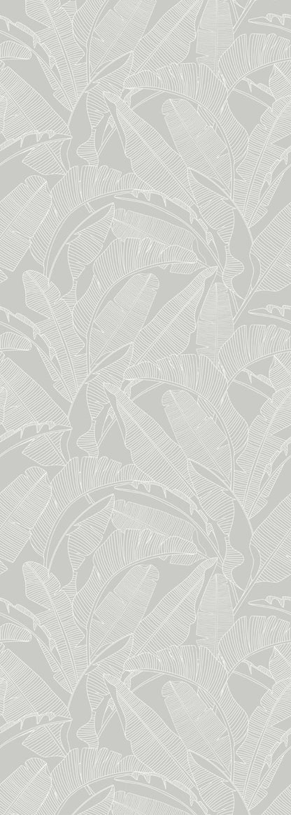 PALM LEAVES Grey Wallpaper 100x280CM