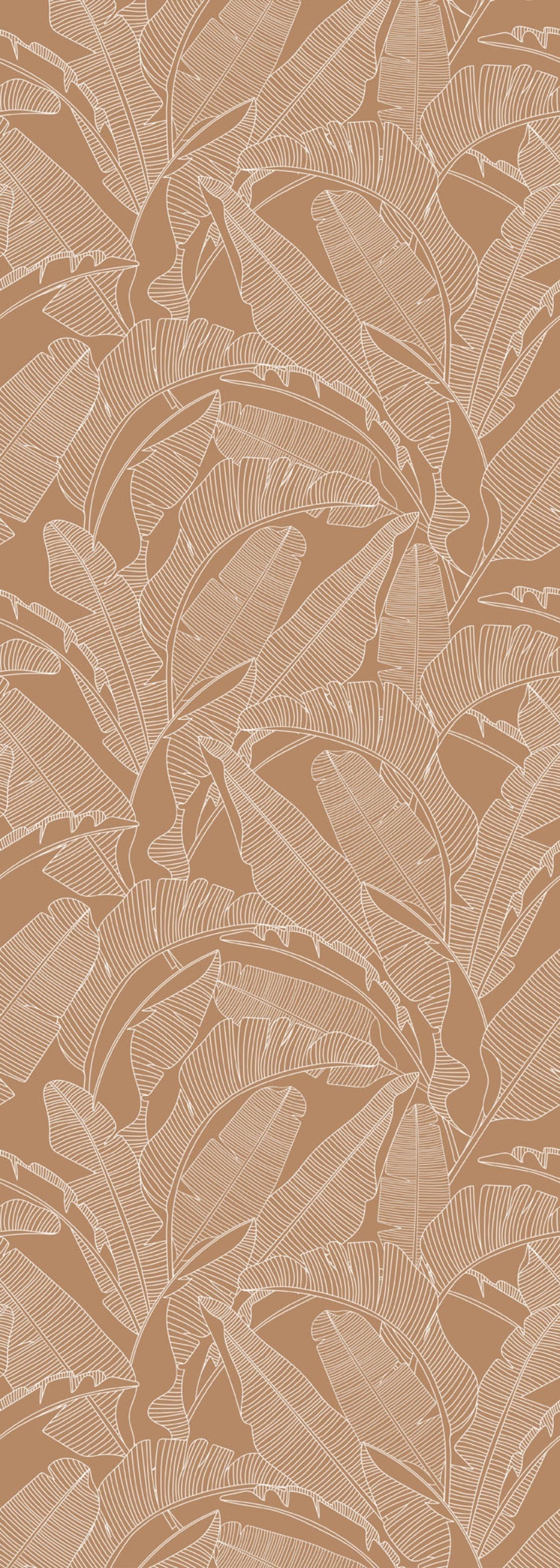 PALM LEAVES Cinnamon Wallpaper 100x280CM